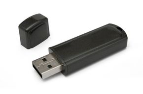 Virtual computing files are easy to back up, as on this flash drive.