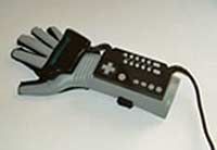 The Nintendo Power Glove used in virtual reality gaming