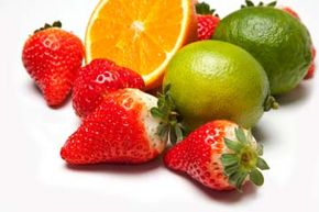 Oranges, strawberries and limes are all natural sources of vitamin C.