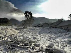 volcanic ash in central java