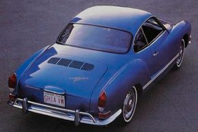 1971 Volkswagen Karmann-Ghia coupe rear overhead view