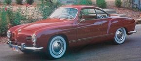 1958 Volkswagen Karmann-Ghia coupe front three-quarter view