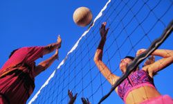 Want to mix things up a little bit with your volleyball net? See more sports pictures.