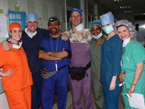 Team of Operation Smile medical volunteers during an Operation Smile mission at a Cairo Hospital in Cairo, Egypt, March 2009.