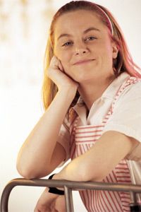 Portrait of Candy Striper; woman