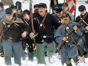 Reenactors are dedicated enough to perform in harsh conditions for the sake of getting the full experience.