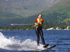 Boys having fun outdoors with extreme sports.