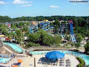 Summer tourism at famous outdoor place.