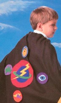 An out-of-this-world cape is just one creative kids' costume idea.