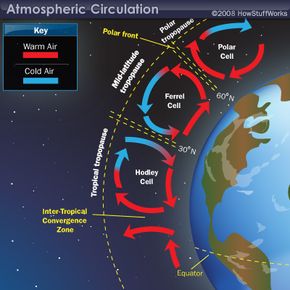 Ferrel cell  Atmospheric Circulation, Global Wind Patterns & Jet