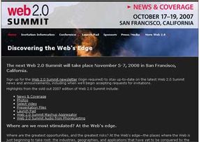 2007 Web 2.0 Summit Page