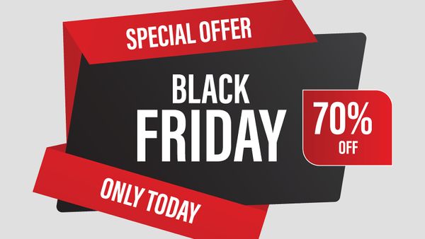 Black Friday super sale promotional web advertising