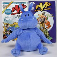 Image courtesy HowStuffWorks A plush doll and two comic books based on Scott Kurtz's Web comic &quot;PvP&quot;