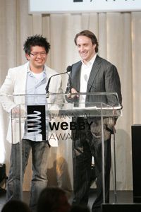 Steve Chen and Chad Hurley, co-founders of YouTube, accept the Webby Person of the Year Award at the 11th Annual Webby Awards. See more popular Web site pictures.