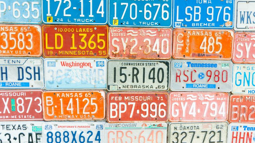 License plate collage