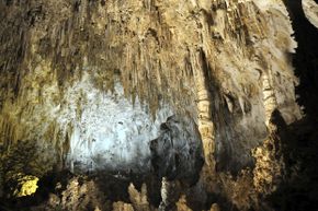 Caves like this one beneath the Carlsbad Caverns harbor rock-eating bacteria that are potential antibiotics.