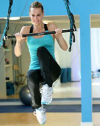 Model and actress Molly Sims tries out Jukari Fit to Fly.