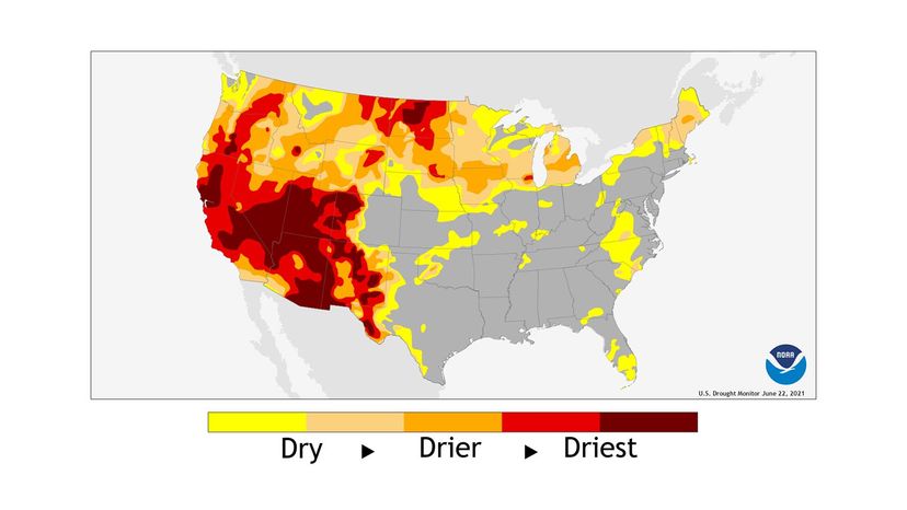 Us Drought Monitor Map Scientists Warn Western U.s. Drought Could Be 'New Normal' | Howstuffworks