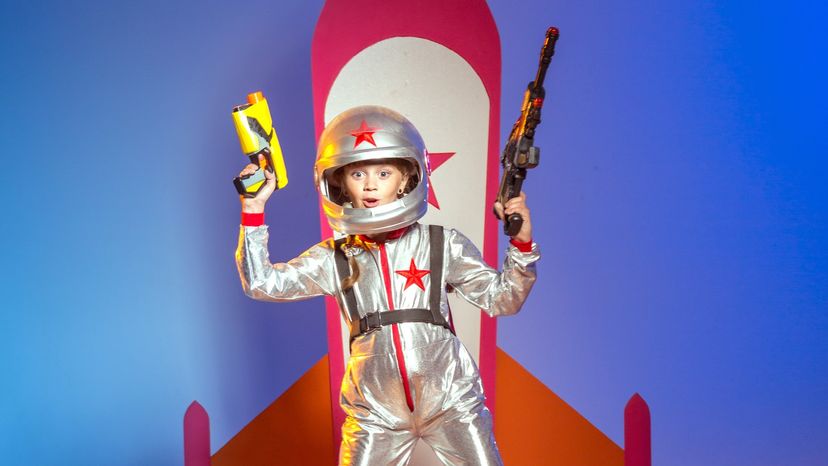 Space kid with a gun