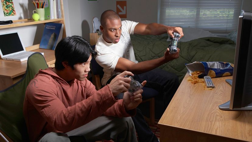two men playing video games