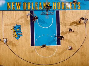 An NBA court wouldn't be the same without painted-on graphics.