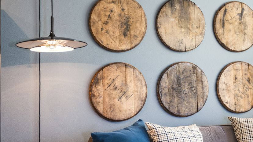 whiskey barrel wall art