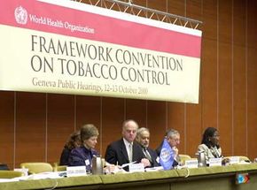 Public hearing on the Framework Convention on Tobacco Control in Geneva, October 2000