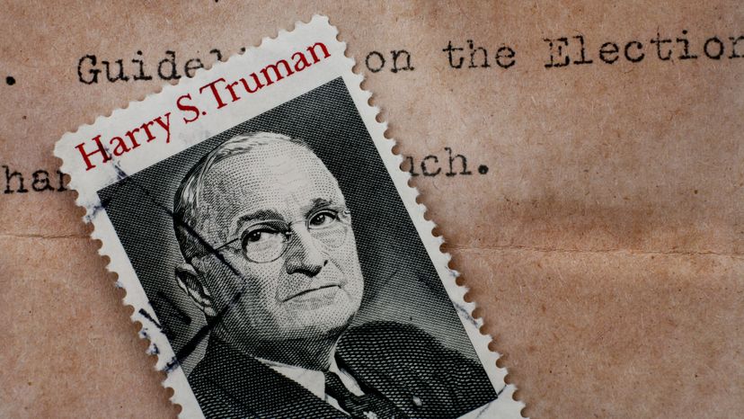 A postmarked picture of Harry Truman 