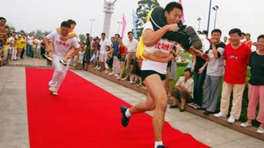 What are wife-carrying contests?