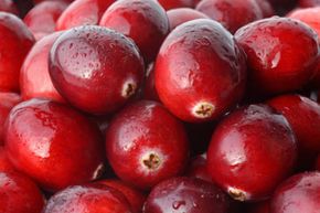 These juicy cranberries can be found in bogs and swamps.