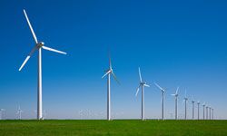 row of wind turbines