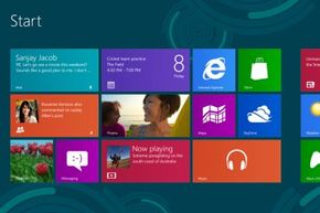 看一眼Windows 8的开始屏幕，你就知道你在处理一个不同的操作系统。＂width=