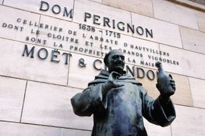 Dom Perignon statue