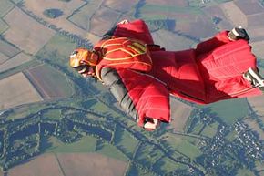 Person in wingsuit