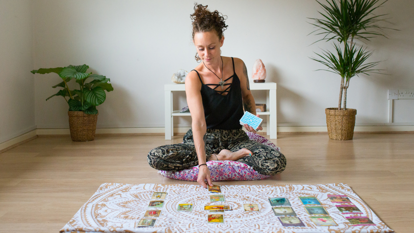 Woman Playing Tarot