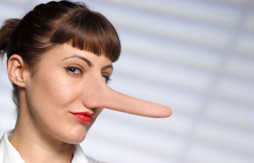 UNTRUSTWORTHY WOMAN WITH LONG NOSE