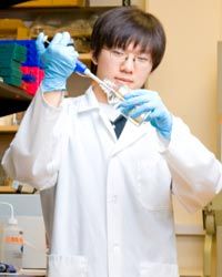 A lab assistant is one of the many jobs students can get through a work-study program.