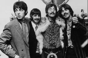 The Beatles, shown here during a press tour for &quot;Sgt. Pepper's Lonely Hearts Club Band&quot; in May 1967, could have been a smashing success for Decca Records, but Dick Rowe dropped the ball.