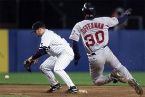 Chuck Knoblauch of the New York Yankees celebrates his two- run home  News Photo - Getty Images