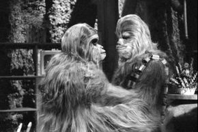 Mickey Morton (as Malla) and Peter Mayhew (as Chewbacca) starred in George Lucas' least-favorite production ever to exist.