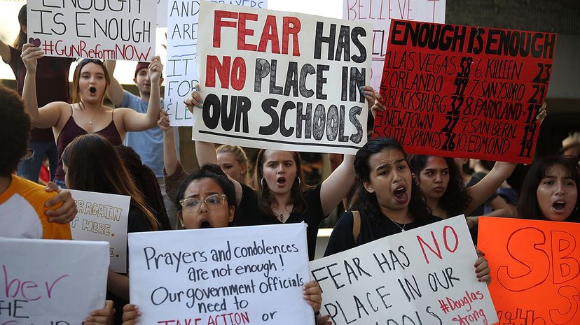 teens protest for gun control