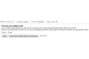 Turning on YouTube Safety Mode