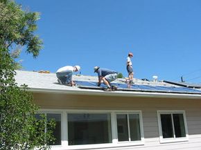 This Habitat for Humanity zero-energy home in Wheatridge, Colo., features solar panels.