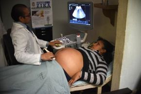 A pregnant woman gets an ultrasound at the maternity of the Guatemalan Social Security Institute (IGSS) in Guatemala City. Guatemala increased the monitoring of pregnant women amid the rapid spread of Zika virus.