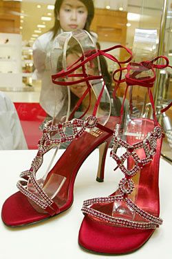 Ruby slippers from the house of store harry winston