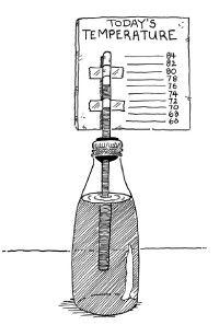 Illustration of a homemade thermometer