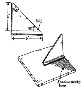 Cut your sundial to the dimensions shown in the picture.