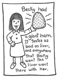 Illustration of a silly poem