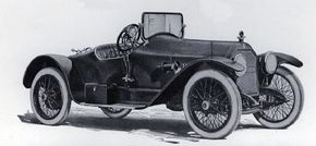 Like the Mercer Raceabout, the Stutz Bearcat was a pure, early American sports car. The body was deliberately kept as light as possible so that performance would be maximized, as this 1918 model suggests. Note the step-over plate to the interior. See more classic car pictures.