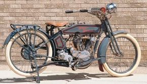 The 11-horsepower output of the 1915 Harley-Davidson 11F was guaranteed in writing by the company. See more motorcycle pictures.